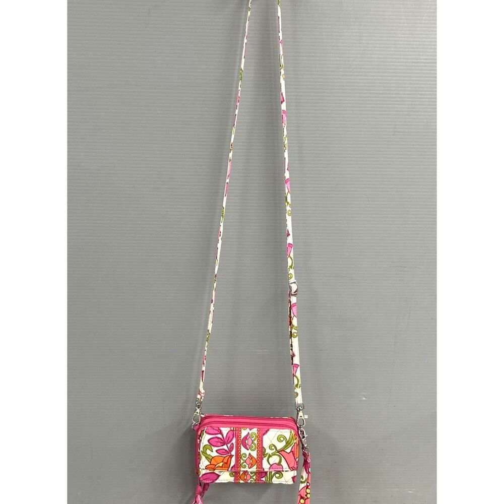 Vera Bradley Beautiful Print Floral Pink Crossbody Purse/Wallet